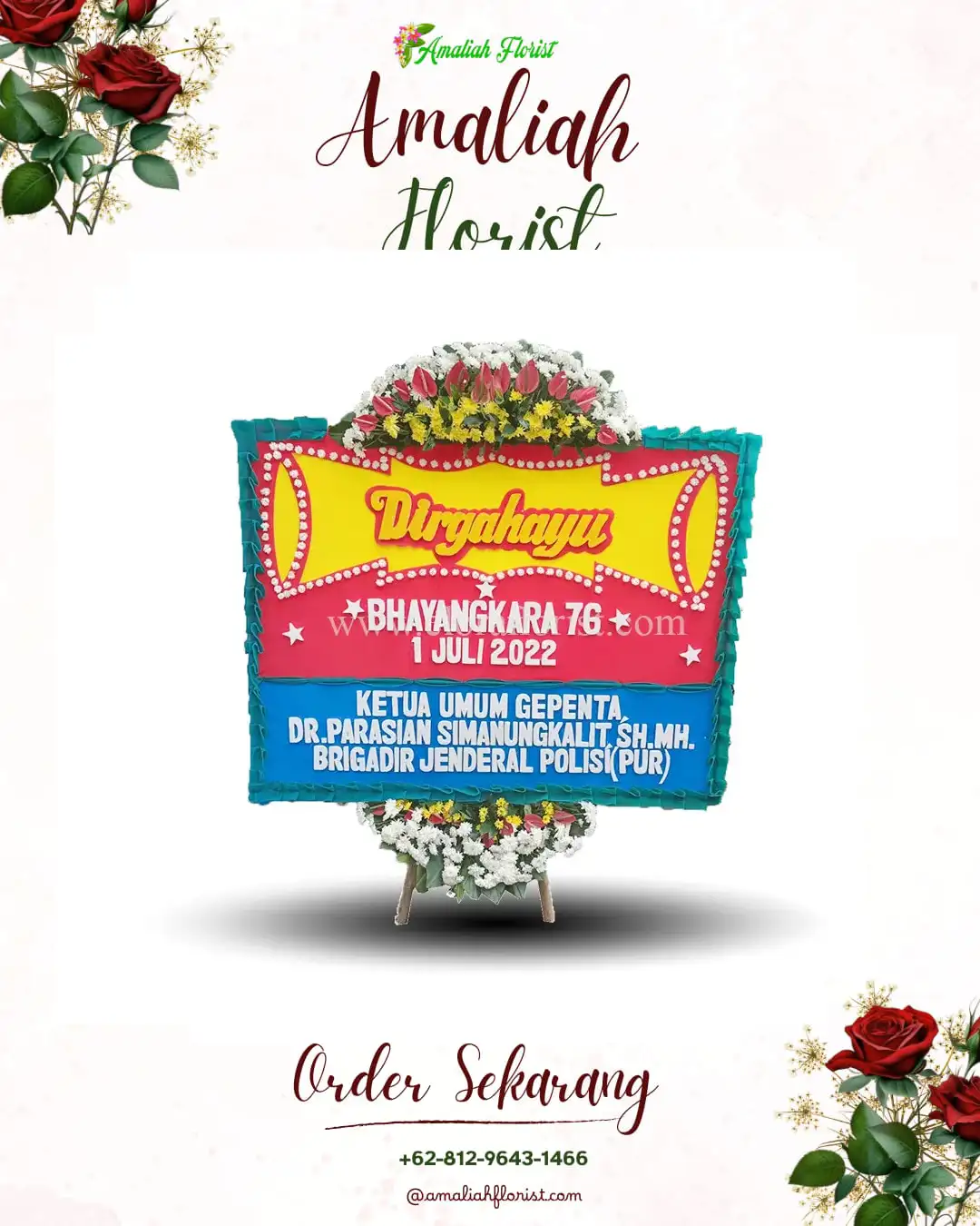 Papan Bunga HUT Ulang Tahun Jambon